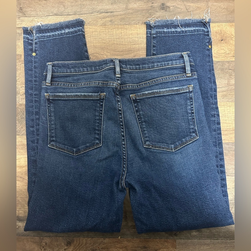 Frame Denim Le Nouveau Straight Women's Dark Blue Ankle Jeans - Picture 5 of 6